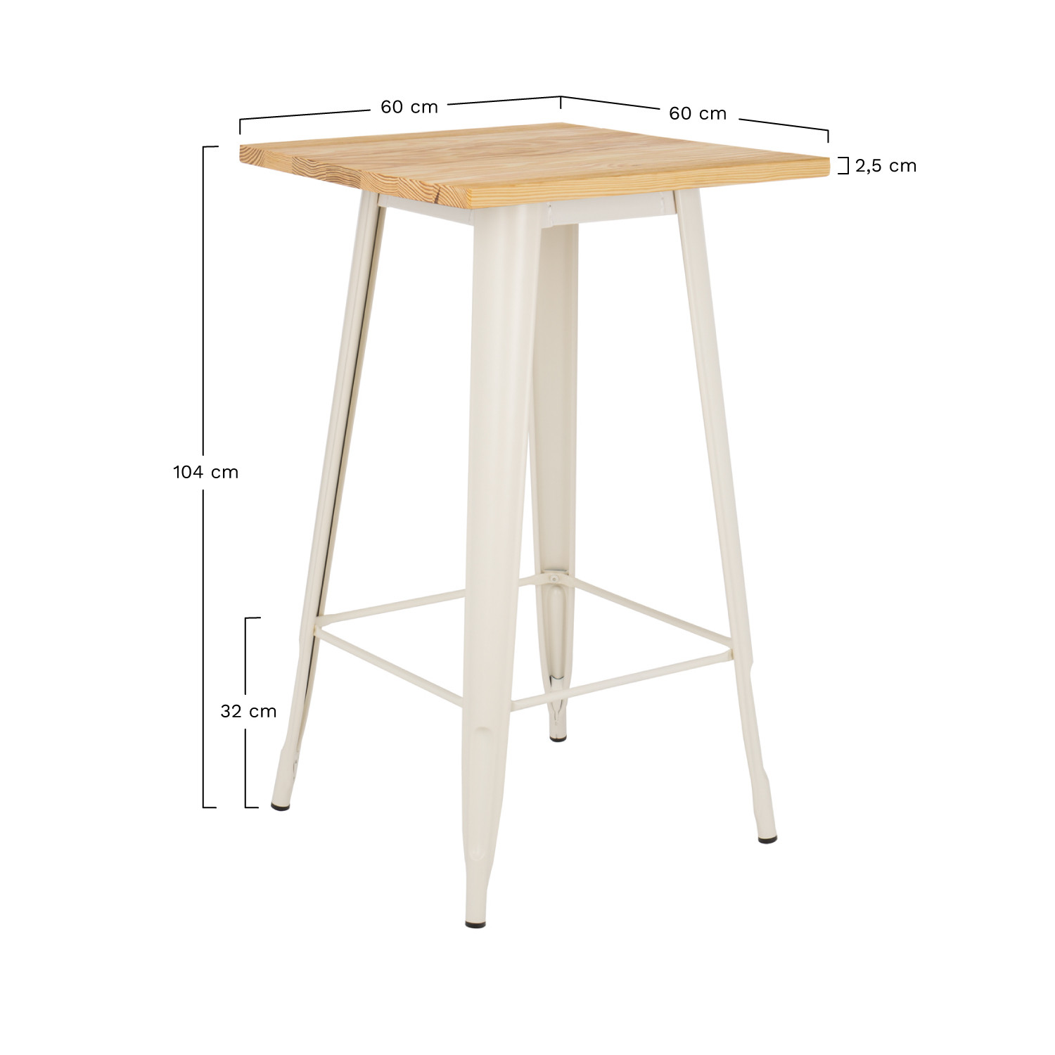 Lix Matte Houten Hoge Tafel Sklum